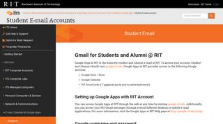 Student E-mail Accounts | Information & Technology Services