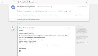 Gmail goes back to login screen - Google Product Forums