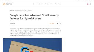 Google launches advanced Gmail security features for high-risk ...