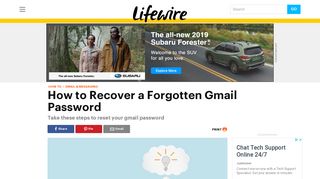 Recover a Forgotten Gmail Password - Take These Steps - Lifewire