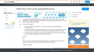 Retrieving a user's public google/gmail picture - Stack Overflow