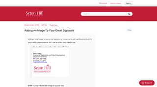 Adding an Image to your Gmail signature – Solution Center : x1805