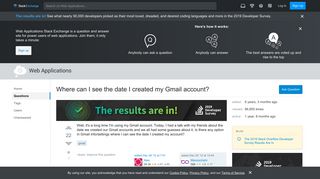 Where can I see the date I created my Gmail account? - Web ...