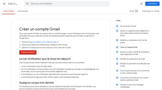 Créer un compte Gmail - Aide Gmail - Google Support