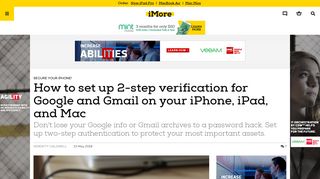 How to set up 2-step verification for Google and Gmail on your iPhone ...