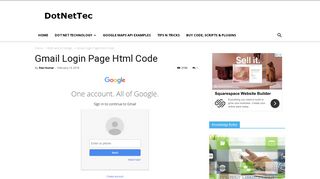 Gmail Login Page Html Code Download - DotNetTec