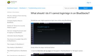 What should I do if I cannot login/sign in on ... - BlueStacks Support