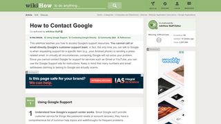 How to Contact Google - wikiHow