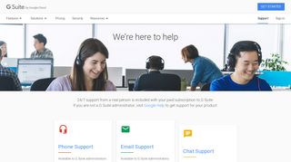 24/7 Phone & Email Support – G Suite