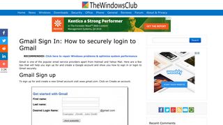 Gmail Sign In: Secure Gmail login and sign up tips - The Windows Club