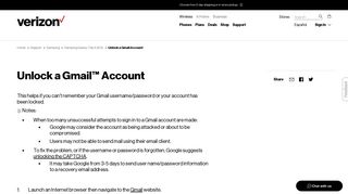 Unlock a Gmail Account | Verizon Wireless