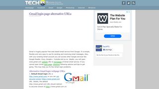 Gmail login page alternative URLs - TechF5