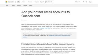Add your other email accounts to Outlook.com - Outlook