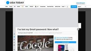 I've lost my Gmail password: Now what? - USA Today