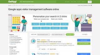Google apps visitor management software online | GetApp®