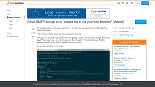 Gmail SMTP debug: error 