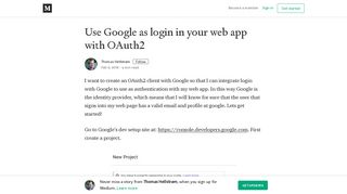 Use Google as login in your web app with OAuth2 – Thomas ...
