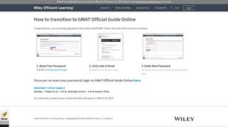 How to transition to GMAT Official Guide Online - Wiley EL