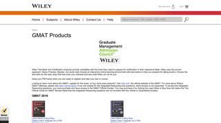 Wiley: GMAT Products