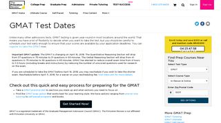 GMAT Test Dates | The Princeton Review
