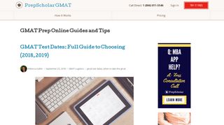 GMAT Test Dates: Full Guide to Choosing (2018, 2019) • PrepScholar ...
