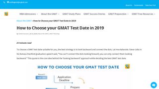 How to Choose your GMAT Test Date in 2018 - 2019 | e-GMAT