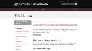 Web Hosting | Information Technology Services | University of ...
