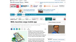 MIAL launches cargo mobile app - The Economic Times