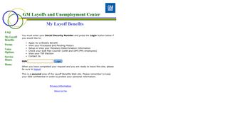 GM - My Layoff Benefits - Login