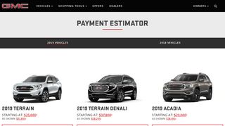 Estimate Your Payment on a 2019 GMC Vehicle | Choose Vehicle