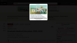 Graduate Medical Education, 2015-2016 | JAMA | JAMA Network