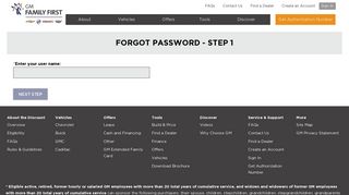Forgot Password - GM Family First