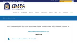Borrower Loan Servicing – GMFS Partners