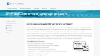 Access GM Financial anywhere, anytime with GMF Connect