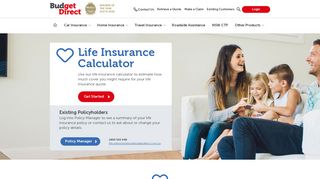 Budget Direct Life Insurance Calculator & Policyholder Information