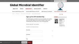 Sign up for GMI membership - Global Microbial Identifier