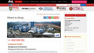 Profile German Malaysian Institute (GMI) - Where To Study ...
