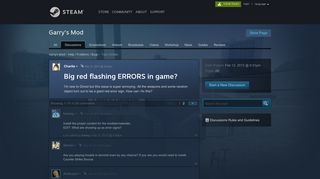 Big red flashing ERRORS in game? :: Garry's Mod Help / Problems ...