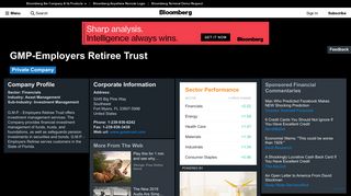 GMP-Employers Retiree Trust: Company Profile - Bloomberg