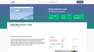 Everything on gmp.maersk.com. Global Marine Payroll - Log In. - Horde