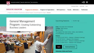 General Management Program - HBS Executive Education - Harvard ...