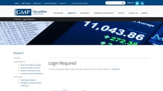 Login Required - GMP Securities