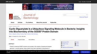 Cyclic Diguanylate Is a Ubiquitous Signaling Molecule in Bacteria ...