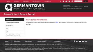 PowerSchool Parent Portal - Germantown Municipal School District