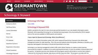Schoology & Skyward - Germantown Municipal School District