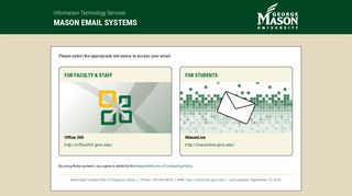 George Mason University :: Mason E-mail Systems