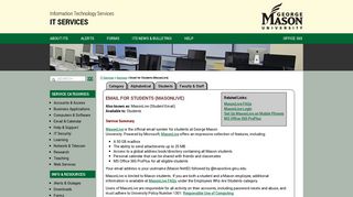 Email for Students (MasonLive) :: IT Services :: George Mason University