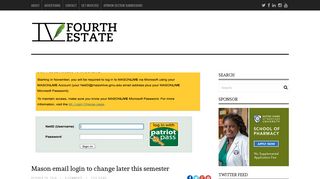 Mason email login to change later this semester - GMU Fourth Estate