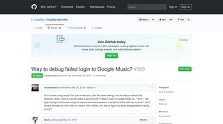 Way to debug failed login to Google Music? · Issue #189 · mopidy ...