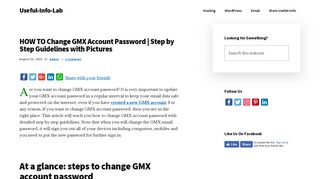 Change GMX Account Password | Step by Step Guidelines